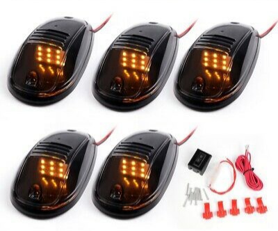 Smoked Lens LED Roof Cab Light Kit 03-19 Dodge Ram 2500-3500